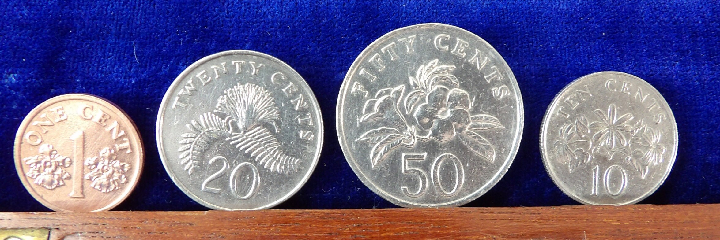 Singapore Coin Collection: 4x Coins (50,20,10,1 Cent