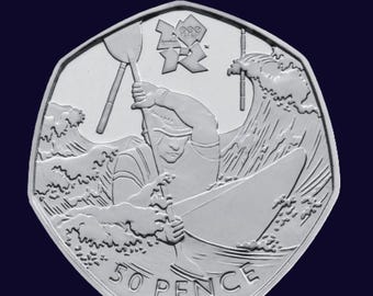 2011 50p Coin  London Olympics,CANOEING