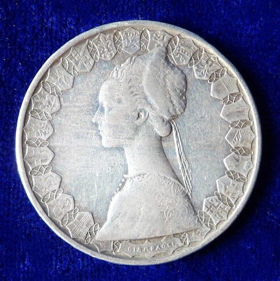 ヴィンテージ イタリア 500 リラ銀貨 コロンブス船 - Etsy 日本