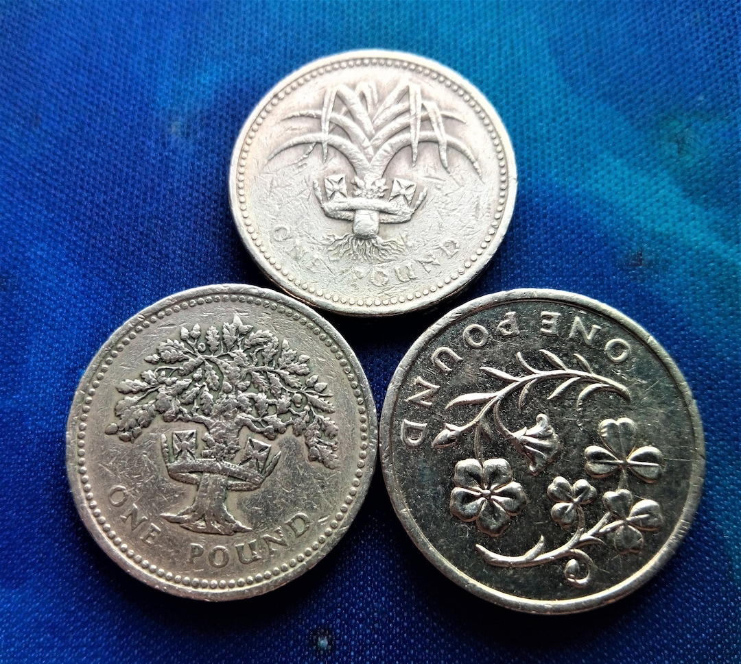 花柄植物をテーマにしたポンド硬貨セット - 英国コレクター向けコイン