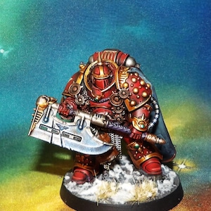 Wh30k wh40k Herejía de Horus Ángeles Sangrientos Pretor. Pintado por expertos.