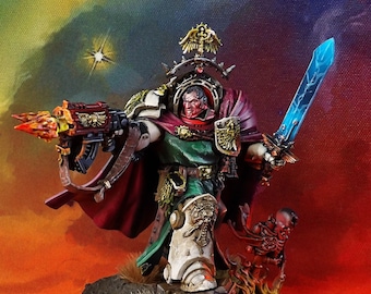 wh40k new releases: Dark Angels Belial ,First company Deathwing Grand Master.Painted  to an artistic level