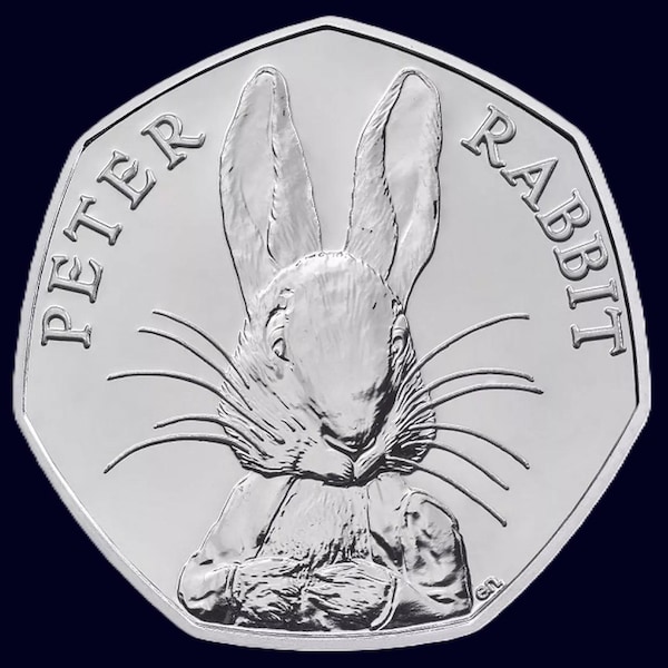 Beatrix Potter Rare 50p Coin Peter Rabbit Half Whisker 2016 - circulated
