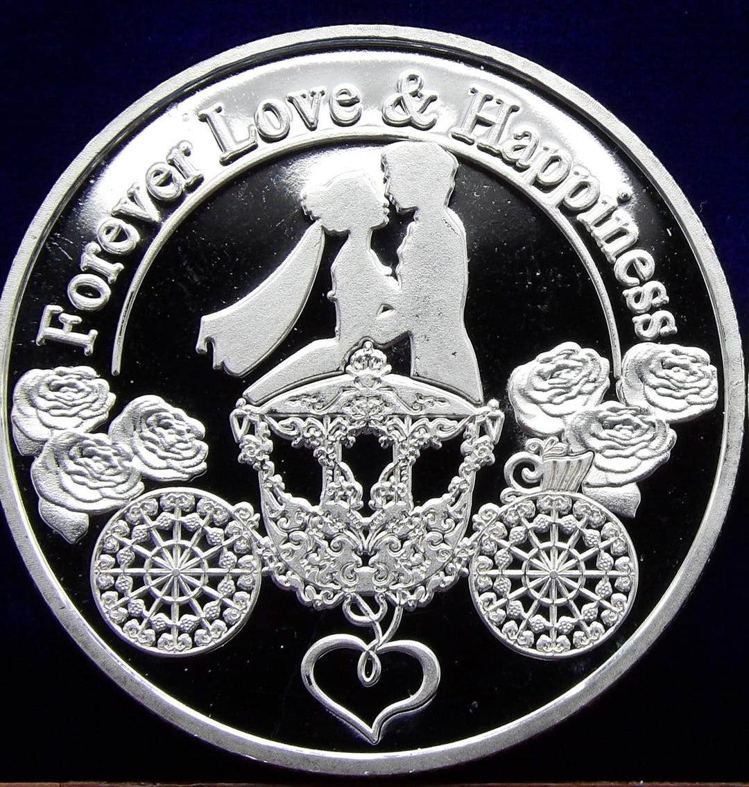 Silver Plated Novelty Coin.forever Love - Wedding Anniversary