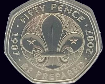Moeda de 50 centavos dos Escoteiros. Esteja preparado. 2007