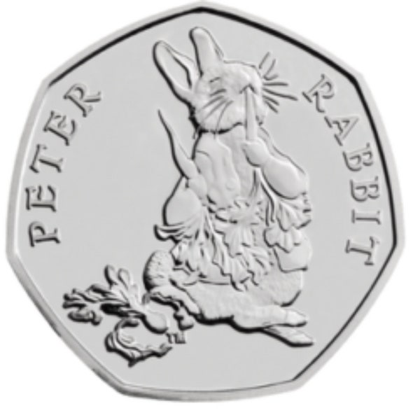Peter Rabbit 2018 Beatrix Potter 50p coin