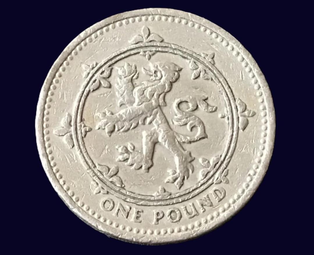 1994年スコットランドのライオンの1ポンド（旧）硬貨が流通 - Etsy 日本