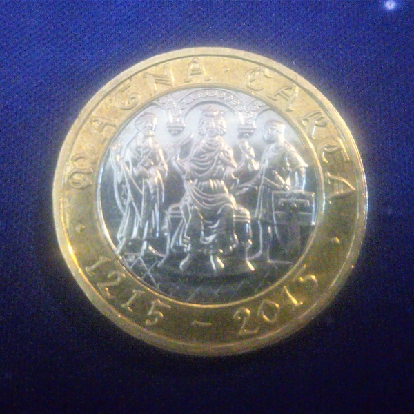 2 pounds Magna Carta 800 years commemorative coin