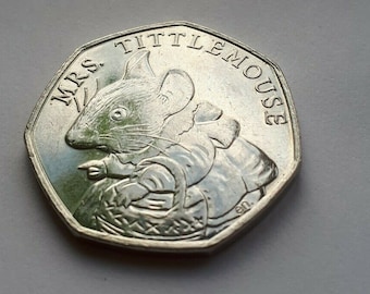 Mrs Tittlemouse Beatrix Potter 2018 Fifty Pence 50p