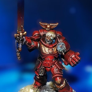 wh40k space marine Blood Angels capitolo primaris Tenente.Dipinto sapientemente.