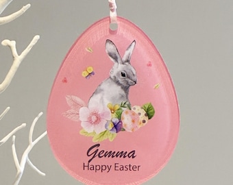 Decoración personalizada para huevos de Pascua, adorno de Pascua, etiqueta de regalo para huevos de Pascua infantiles, decoración colgante para huevos de Pascua.