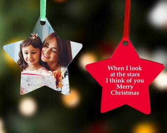 Adorno navideño personalizado con foto - Bola navideña - Bola conmemorativa - Decoración navideña personalizada - Adorno navideño