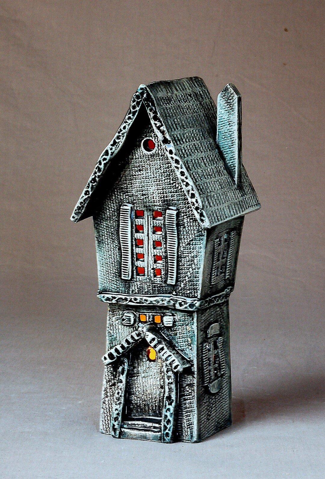 Handmade Ceramic 'haunted House' for Tea Lights Etsy