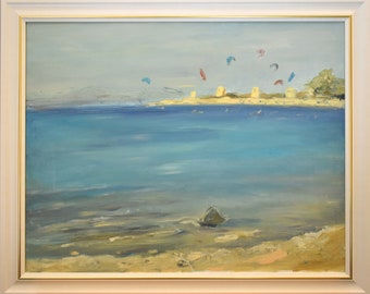 The winds of Lefkada, oil painting on canvas, original artwork
