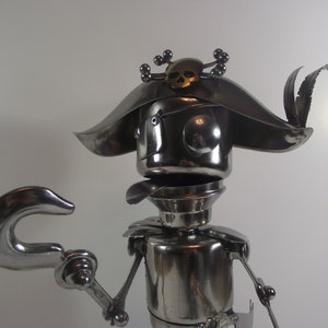 Welded metal art sculpture: Captain Shilling