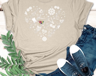 Hmong-Inspired Heart T-Shirt – Modern Style