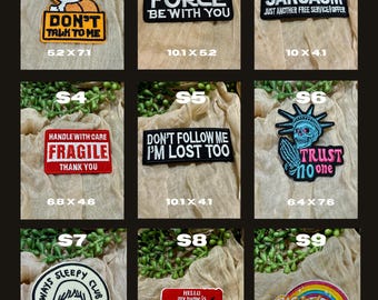 Embroidered Iron- on Patches | Sarcastic Quotes | Witty| Cheeky & Real |