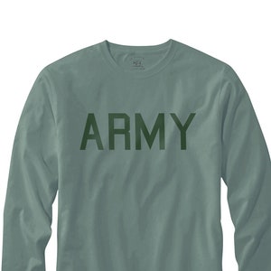 Army Collegiate Long Sleeve Tee, Olive