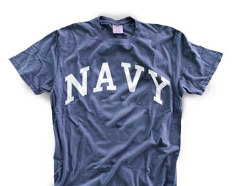 Navy Short Sleeve T-Shirt, Navy Blue