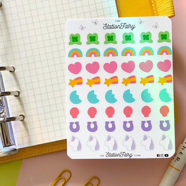 St. Patrick's Day Planner Stickers April Planner sticker Lucky Charm Icon Planner Sticker SheetDecorative Holiday Planner Stickers