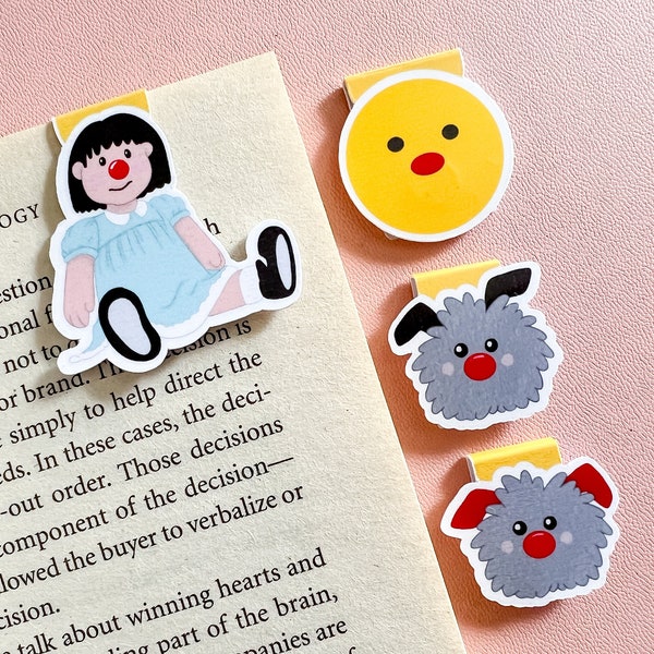 Magnetic Bookmark Set Big Comfy Bookmark Retro bookmarks nostalgic gifts