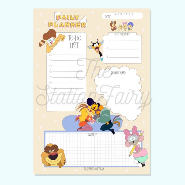 Rock a doodle Todo list daily planner notepad