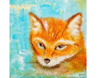 Hedgehog Painting Pet Portrait Original Artwork Animal Impasto Painting Textured Art Oil Painting 8 by 12 by Oxana Stepanova