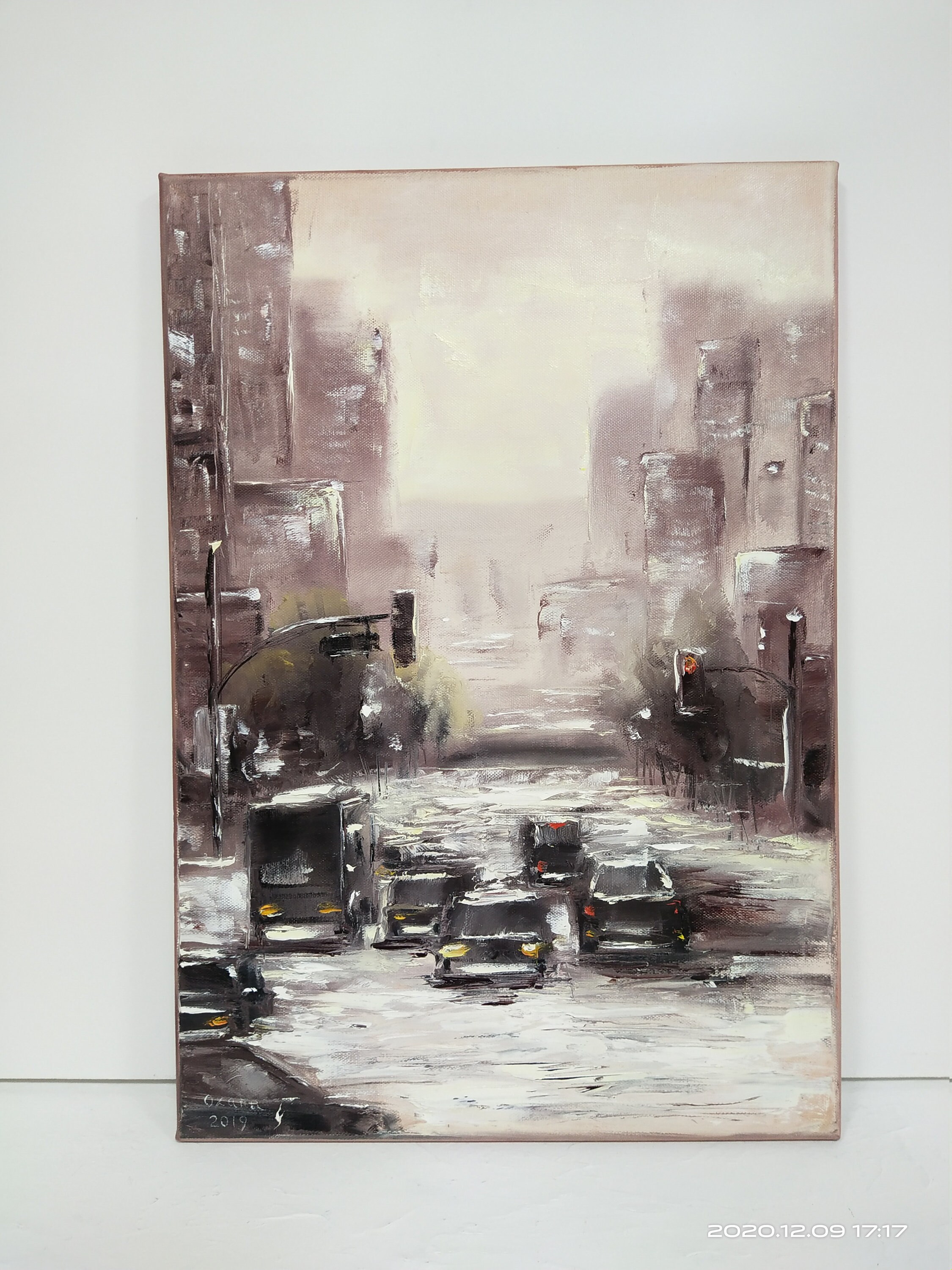 New York Painting City Original Art Street Canvas Art 22 Etsy