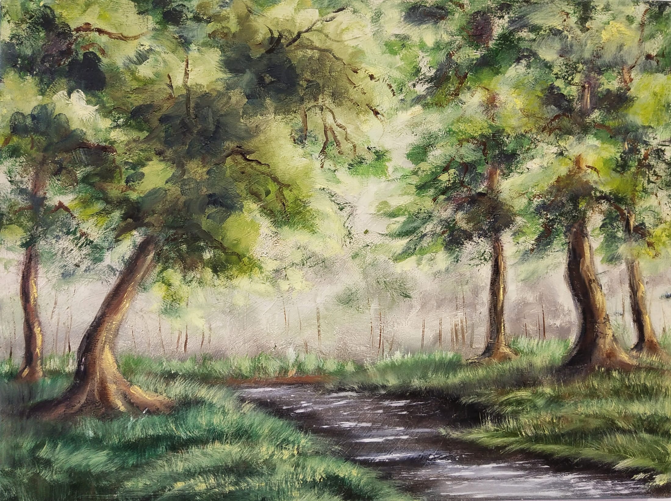 Oak Arkwork Painting Oaks Painting Trees Original Artwork Tree Wall Art Oak Artwork ...