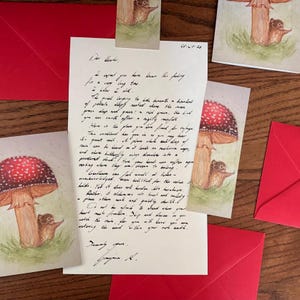 Carta de refugio en el bosque tranquilo Correo postal Amigo por correspondencia Poesía caprichosa Correo postal Tarjeta de felicitación Marcapáginas Postal Motivación Cottagecore Imprimir poema