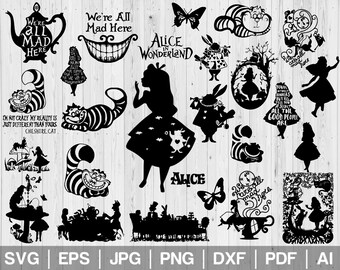 Download Alice silhouette | Etsy