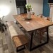 Rustic Industrial Dining Table Vintage Reclaimed Style DiningTable ~ A Frame Legs