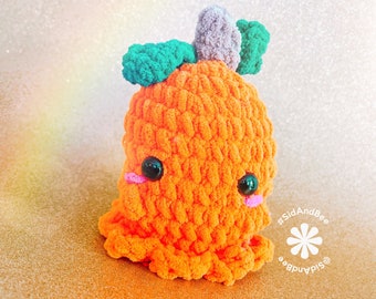 Patrón Digital, Calabaza Fantasma, Halloween, crochet, amigurumi, lindo, niños, felpa, decoración de halloween, hecho a mano, lindo, femenino, kawaii,
