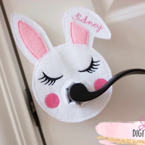 Door Tag, door hanger, door decor, In the Hoop, Applique, Embroidery Design, child, baby, easter, bunny, ITH, 5x7 6x10 INSTANT DOWNLOAD