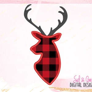 Deer applique, Deer Silhouette Applique Design, deer embroidery, wild one, woodland, deer silhouette, buck, 4X4 5x7 6X10 INSTANT DOWNLOAD