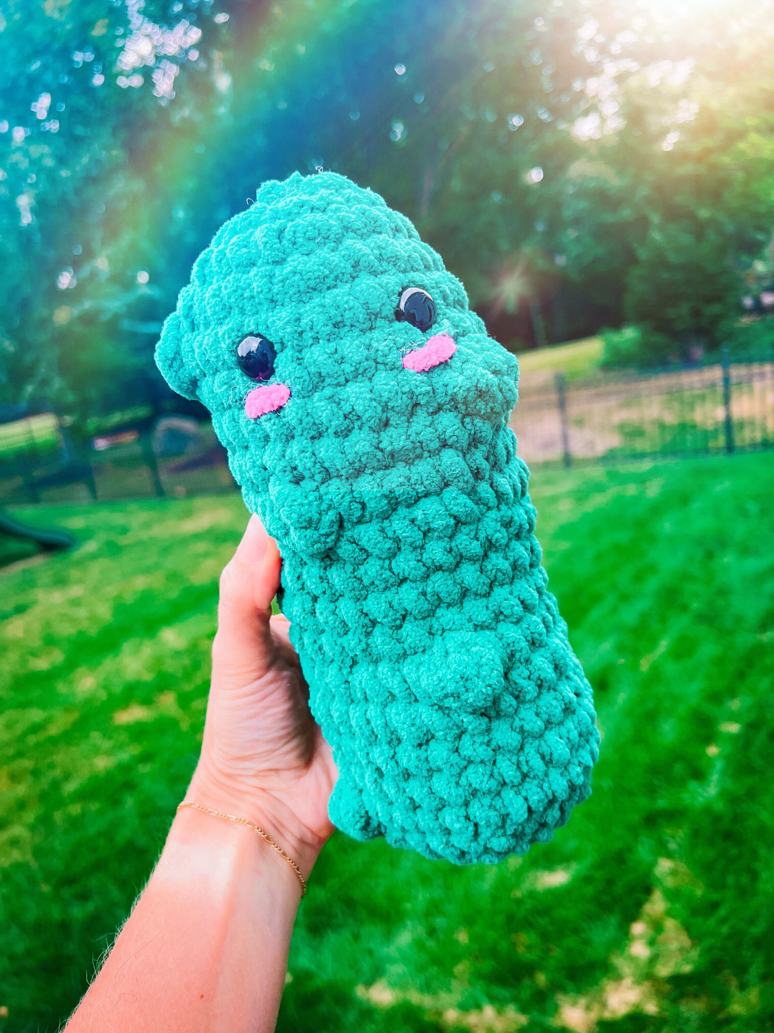 Buy Handmade Funny Positive Pickle Crochet Pickle Stuffed Crafts Amigurumi  Pickle Plush Emotional Support Pickle for Birthday Christmas Gifts  Encouragement Funny Gag Gifts Online at desertcartINDIA