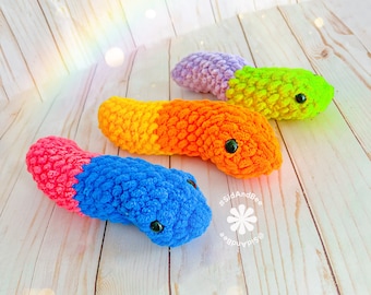 Digital Pattern, Gummy worm, Candy, crochet, amigurumi, cute, kids, plush, rainbow, handmade, cute, girly, kawaii, plushie