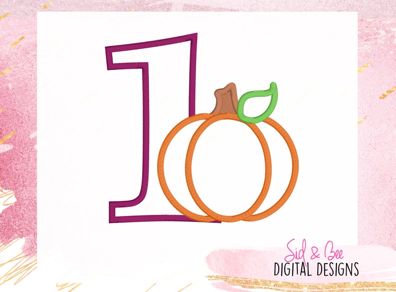 Pumpkin First Birthday One Pumpkin Pumpkin Applique - Etsy