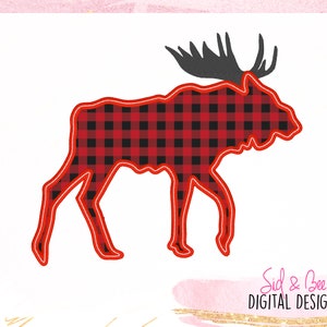 moose applique, moose Silhouette Applique Design, moose embroidery, wild one, woodland, moose silhouette, 4X4 5x7 6X10 INSTANT DOWNLOAD