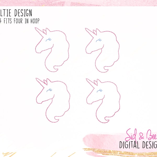 Unicorn, Unicorn Feltie, machine embroidery design, face, ITH design, feltie design, girls, birthday, bow, lashes, 4X4 INSTANT DOWNLOAD