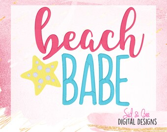 Playa Nena, Vacaciones de primavera, vacaciones, primavera, vacaciones escolares, verano, playa, Diseño de bordado, chicas, nena, lindo, 4X4 5x7 6x10 DESCARGA INSTANTE
