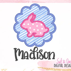 Bunny frame applique, Bunny applique, Bunny embroidery, Easter, Easter applique, Easter Embroidery Design, 4X4 5x7 6x10 INSTANT DOWNLOAD