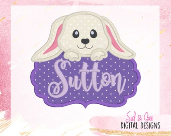 Easter Bunny applique, Frame, Bunny, Bunny applique, Bunny embroidery, Easter applique, Easter Embroidery, 4X4 5x7 6x10 INSTANT DOWNLOAD