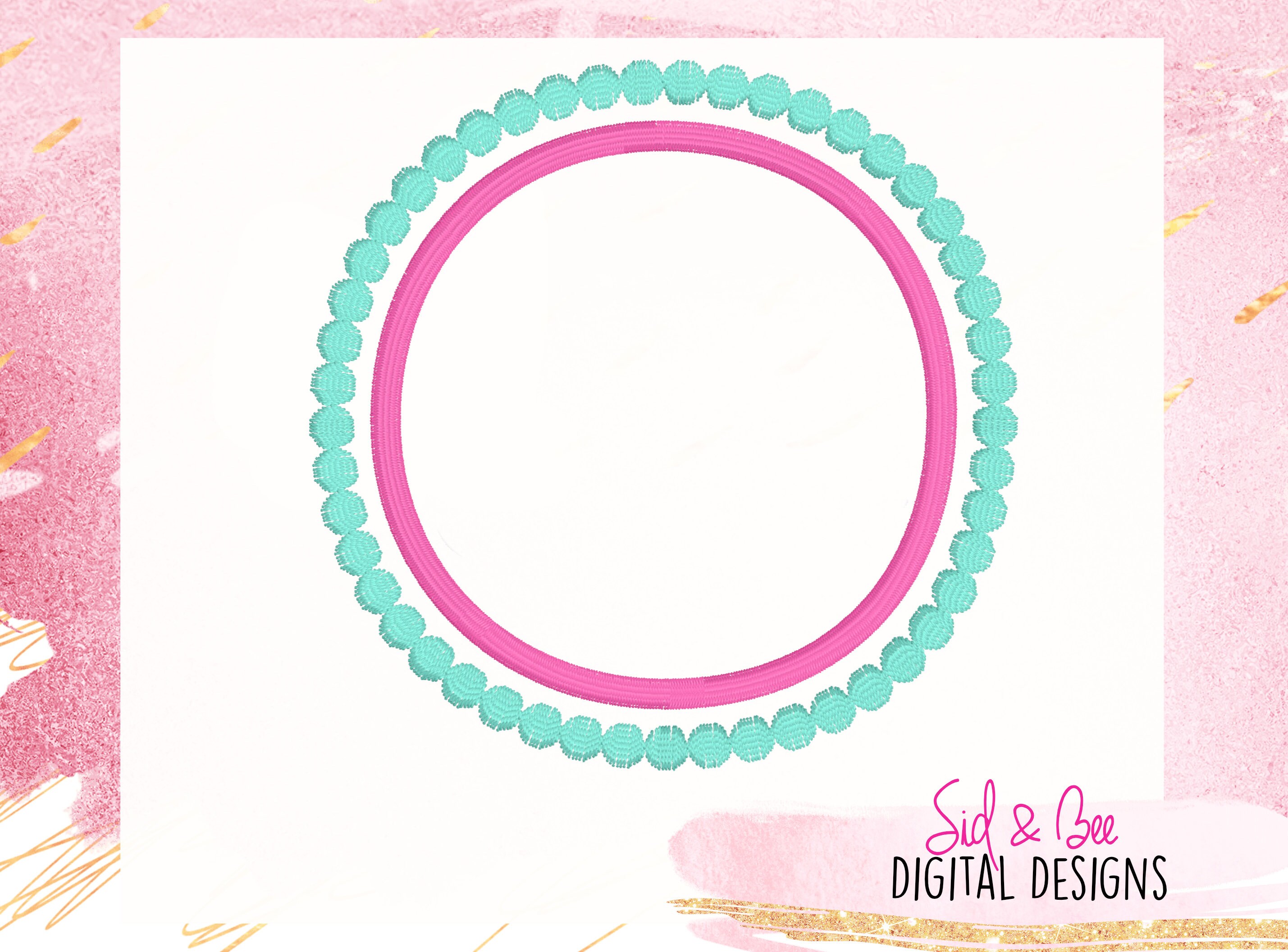 Circle Ribbon Patch Circle Monogram Circle Applique Patch Embroidery Monogram | Etsy