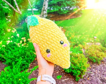 Patrón Digital, limón, limón crochet, amigurumi, felpa, limón digital, hecho a mano, lindo, kawaii, peluche, patrón de crochet, fruta, comida