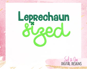 Happy St. Patrick's, St Patricks Applique, leprechaun, small sized, gold, Embroidery Pattern, Irish, March, 4X4 5x7 6x10 INSTANT DOWNLOAD