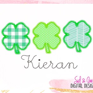 Shamrock, trio, blanket stitch, St. Patrick&#39;s Applique, Shamrock Applique, ST. Patrick&#39;s Day, Embroidery Design, 4X4 5x76X10 INSTANTDOWNLOAD