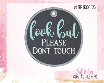 Stroller Tag, In the Hoop, Applique, Machine Embroidery Design, Car Seat Tag , Baby, Stroller, 4X4 5x7 6x10 INSTANT DOWNLOAD now available