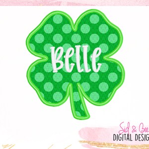Shamrock applique, St. Patrick&#39;s Day applique, monogram shamrock, sketch, clover, lucky, embroidery design 4X4 5x7 6x10 INSTANT DOWNLOAD