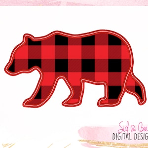 Dragen van stoffen, BEAR silhouet stoffen Design, Beer borduurwerk, wild, bos, Beer silhouet, 4 X 4 5 x 7 6 X 10 INSTANT DOWNLOAD